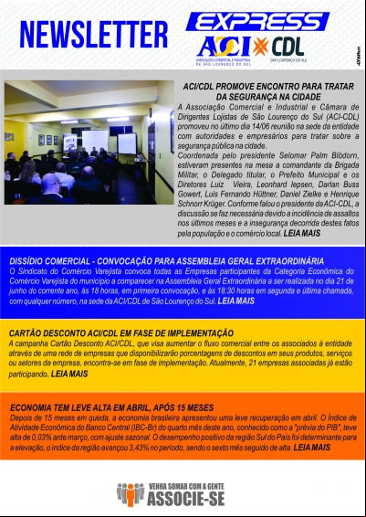 ACI/CDL INOVA E LANÇA NEWSLETTER EXPRESS