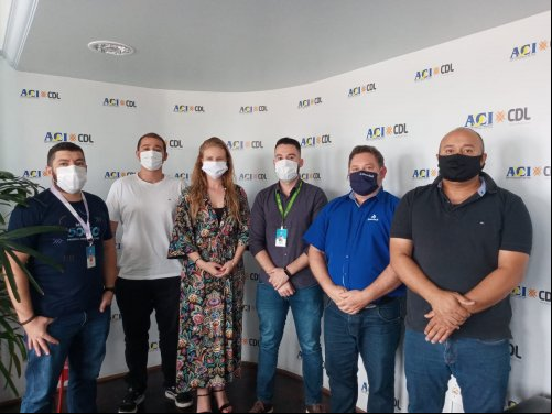 ACI/CDL RECEBEU REPRESENTANTES DO BANRISUL E SEBRAE-RS