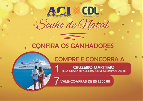 GANHADORES DA CAMPANHA SONHO DE NATAL