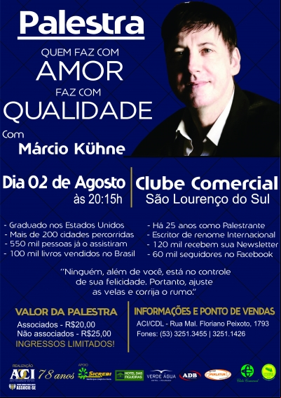 PALESTRA &quot;QUEM FAZ COM AMOR, FAZ COM QUALIDADE&quot;