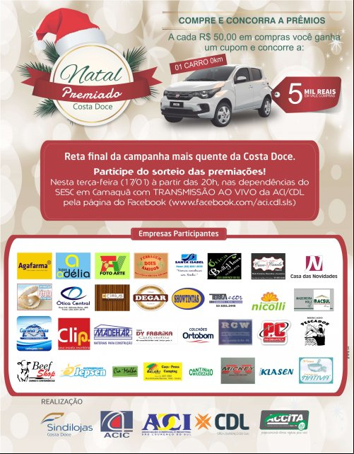 NATAL PREMIADO COSTA DOCE