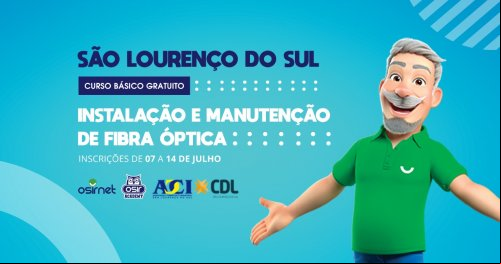 INSCRIÇÕES ABERTAS - CURSO DE FORMAÇÃO DE TÉCNICOS EM FIBRA ÓPTICA